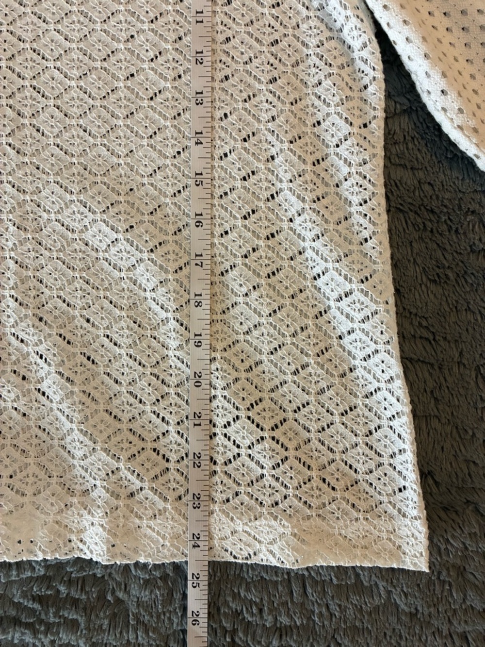 Lace Knit Long-Sleeve Top - White - Picture 9 of 10